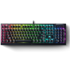 Razer BlackWidow V4 X - Mechanical Gaming Keyboard: Green Switches Linear & Silent - 6 Dedicated Macro Keys - Chroma RGB - Doubleshot ABS Keycaps - Media Controls - Sound Dampening & Stabilizers